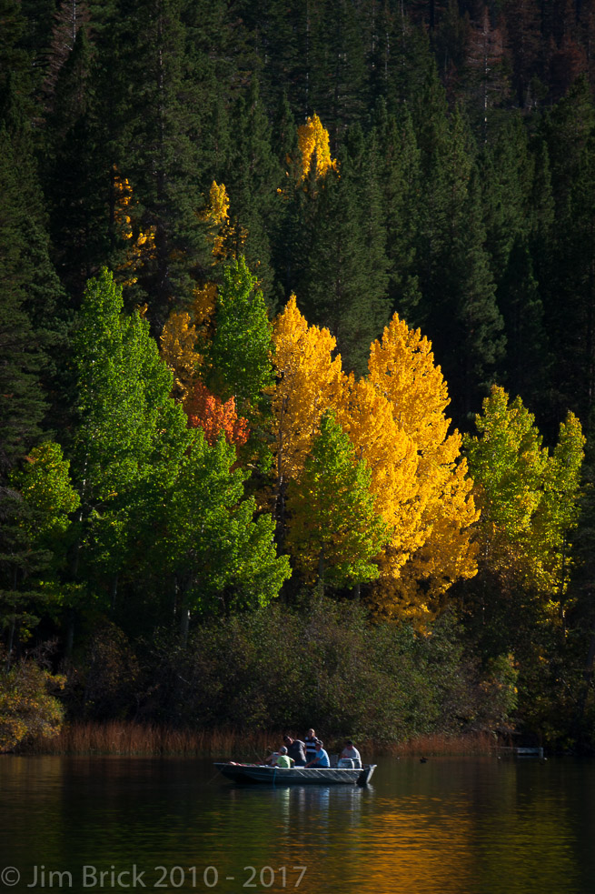 Fishing on Gull Lake, along the June Lake Loop